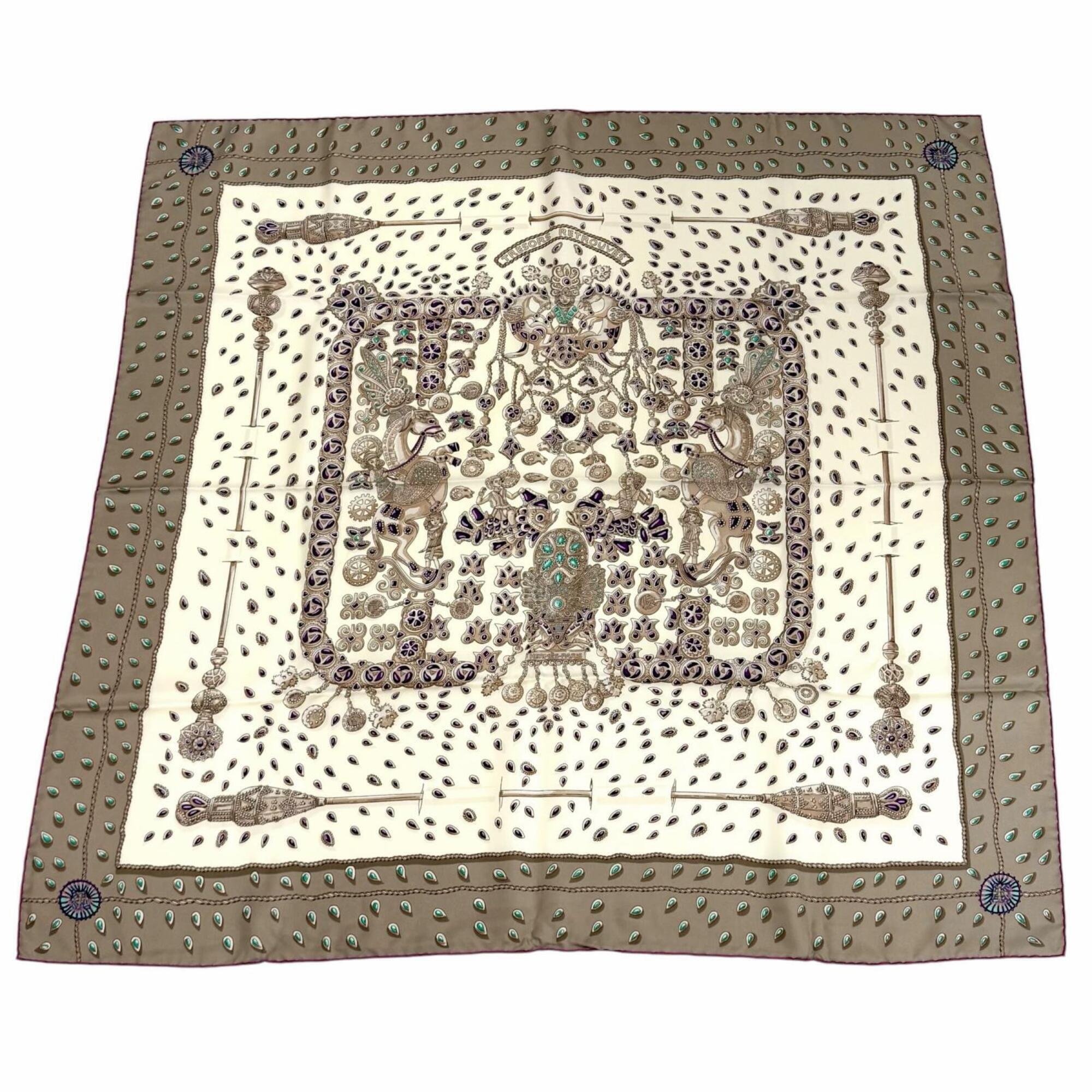 Hermes Authentic Black Silk Scarf